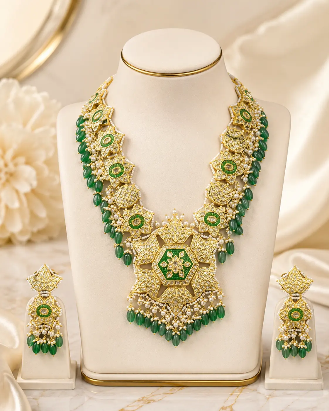 Emerald Lotus Heritage Necklace