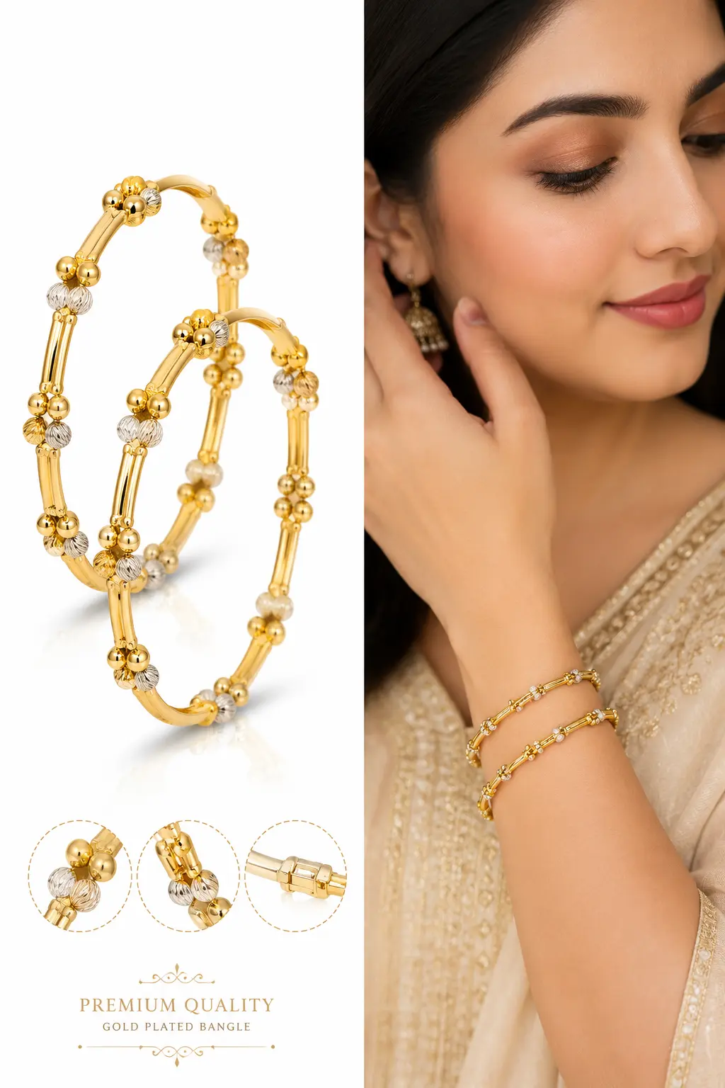 Dubai gold churi alternate view
